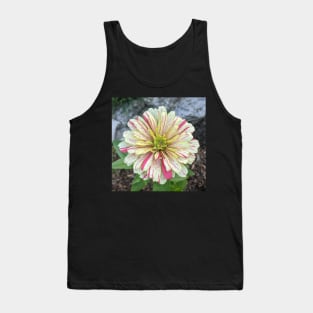 Yellow and Pink Flower Photographic Image Tank Top